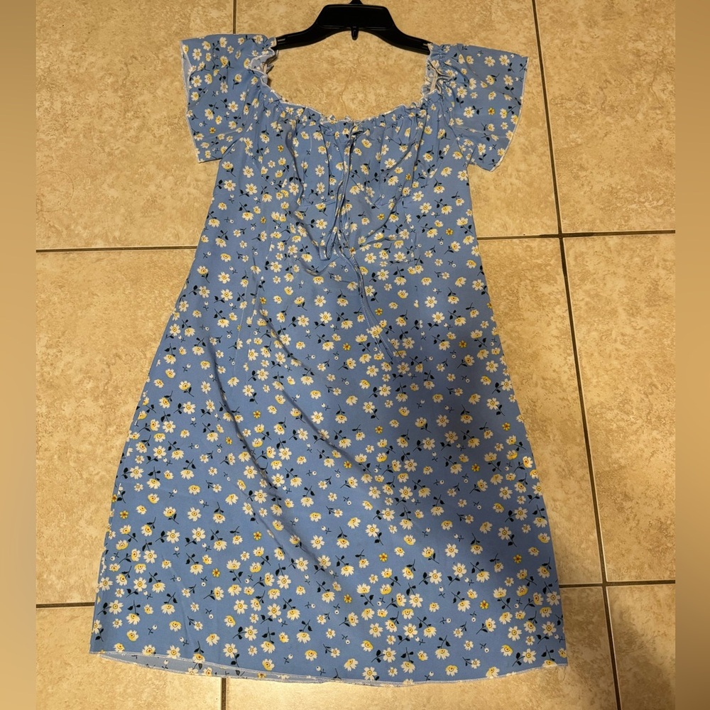 Floral Blue Dress